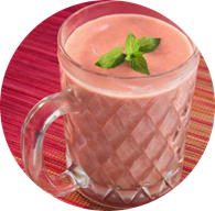 Flax seed-strawberries smoothie